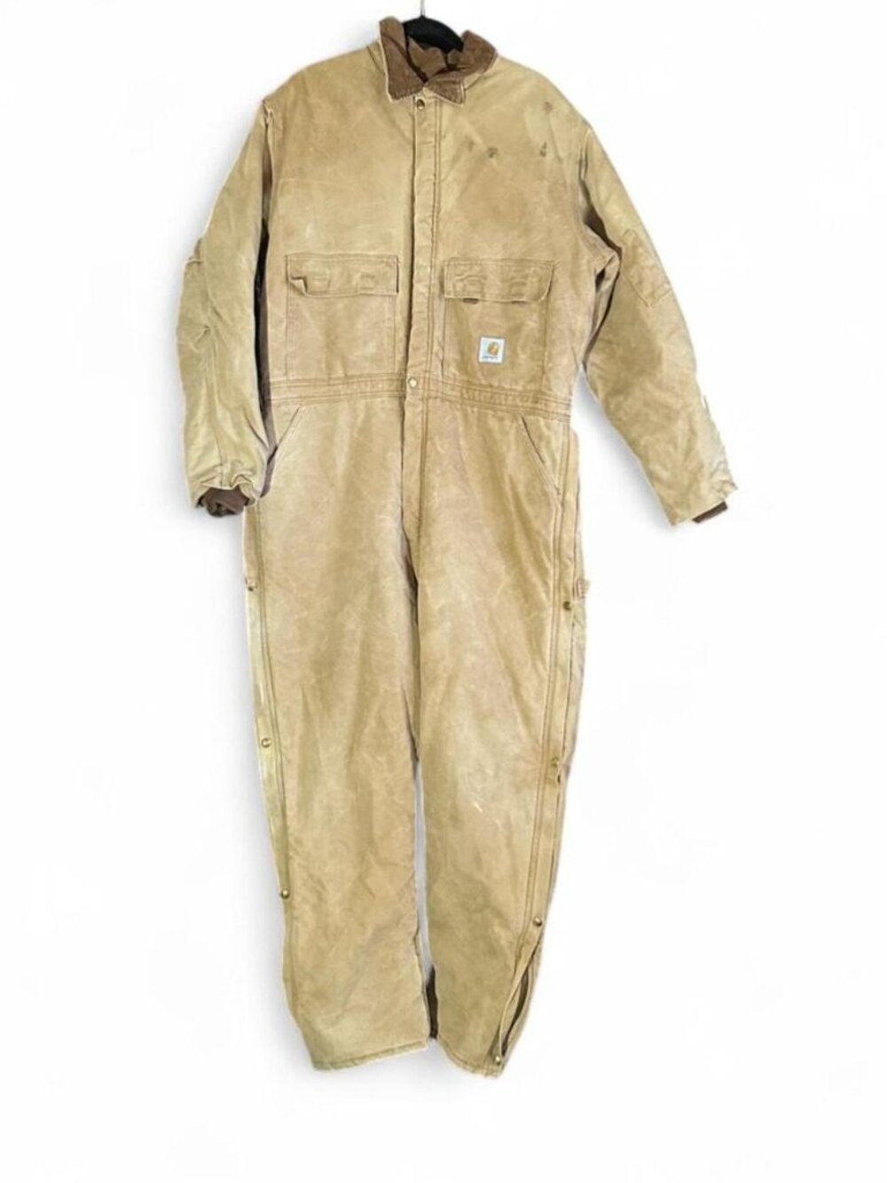Vintage 1989 Washed Duck Insulated Coveralls Grunge Hypebeast Size 48 Tall